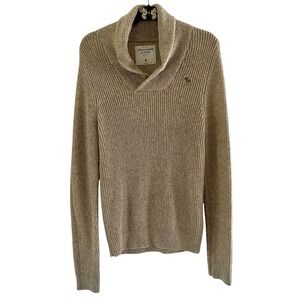 Abercrombie & Fitch Mens Shawl Neck Knit Sweater Casual Pullover Size M‎